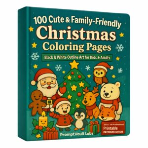 Cute & Family-Friendly Christmas Coloring Pages – 100 Printable Holiday Designs for Kids & Adults