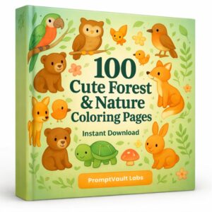 Printable Animal Coloring Pages – Best 100 Premium Forest & Nature PDF