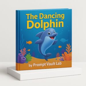 The Dancing Dolphin Storybook PDF – 4 Premium Kids Printable Book Covers I Magical Instant Download